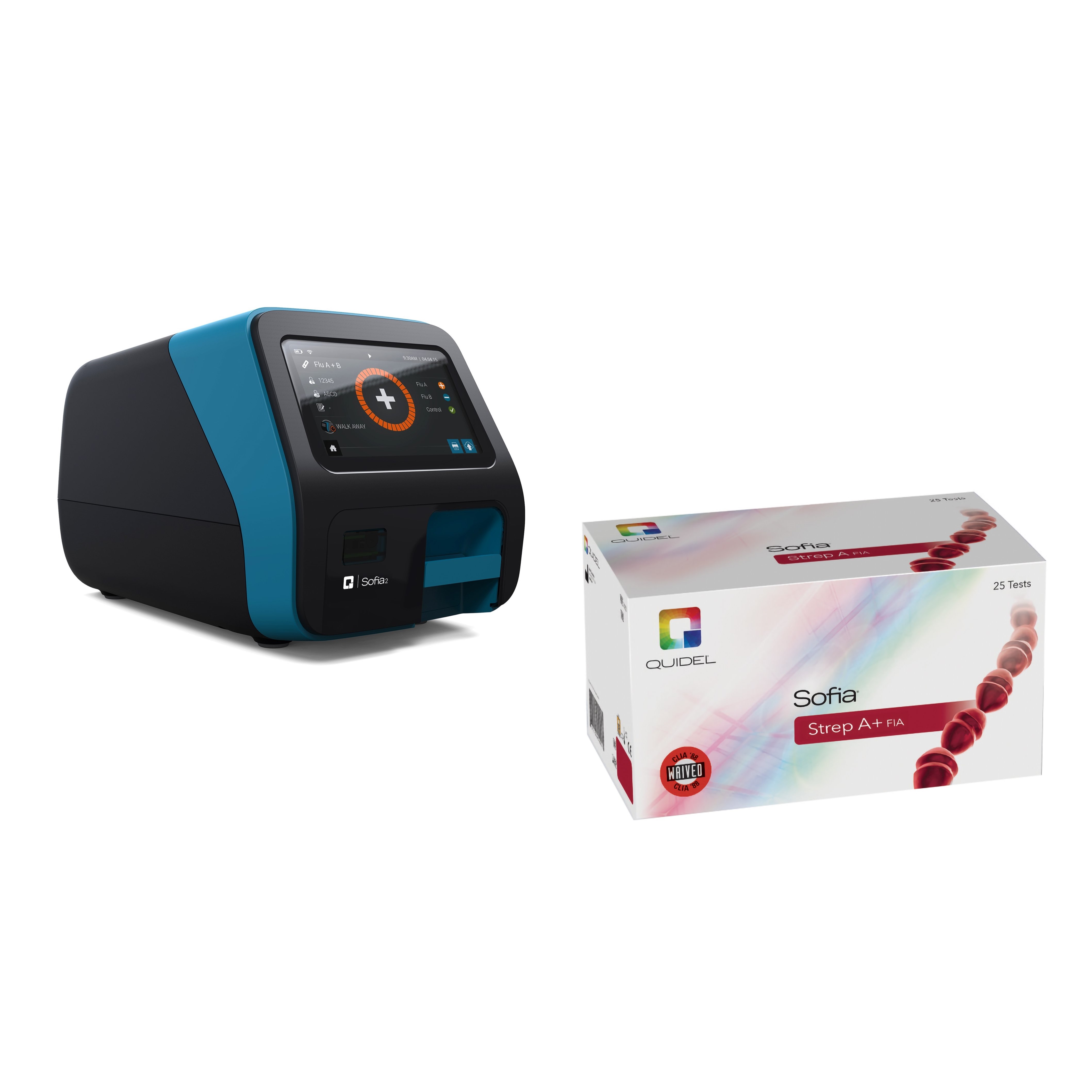 Starter Kit Sofia® 2 Analyzer [1] and Strep A+ Test Kit [3 X 25 Tests] CLIA Waived (1/KT) by Quidel Corporation  ID 20321